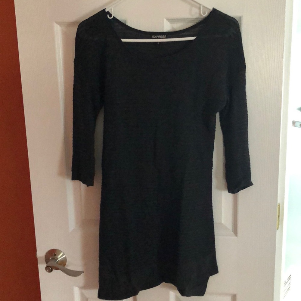 Long gray sweater